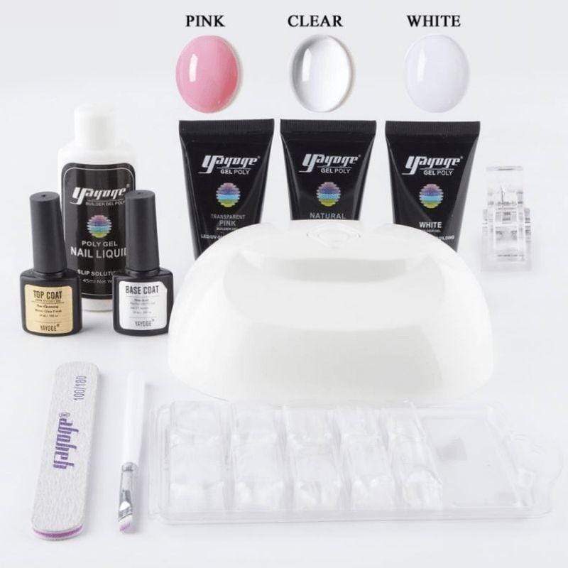 Polygel Complete Set with LED Lamp-3 Colors